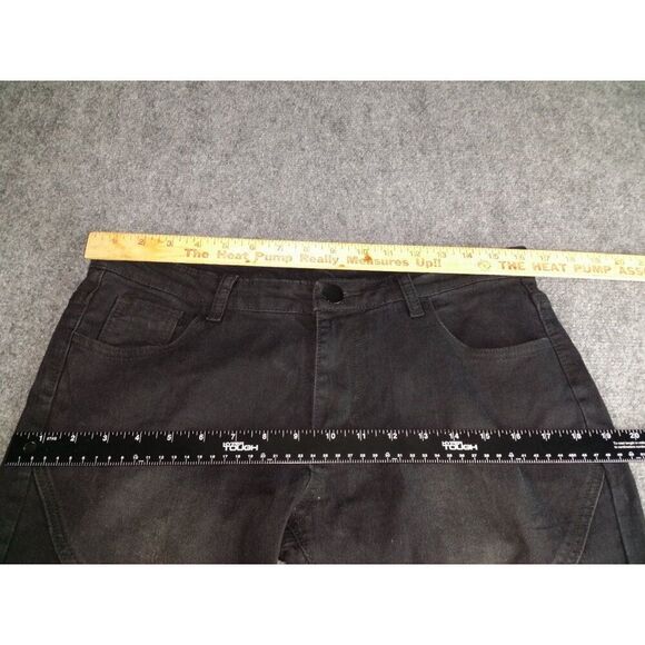 Bart Simpson Jeans Men Sz L Black Straight Leg Embroidered Zippers Streetwear‎ - Picture 5 of 8